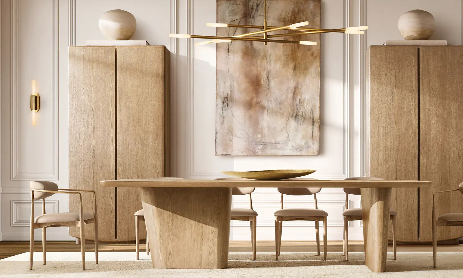 Rousseau 8-Light Mobile Etched Rod Chandelier 65