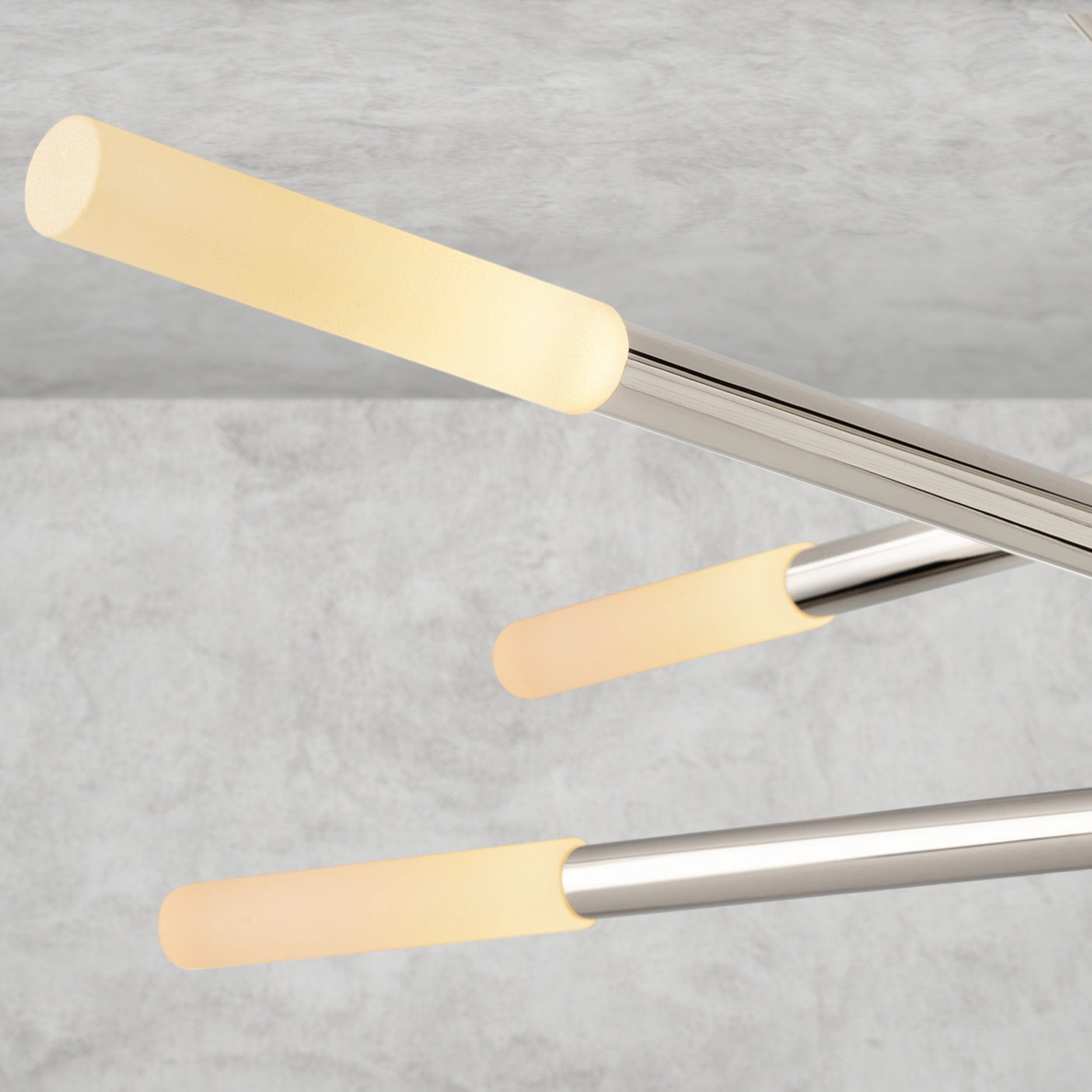 Rousseau 8-Light Mobile Etched Rod Chandelier 65