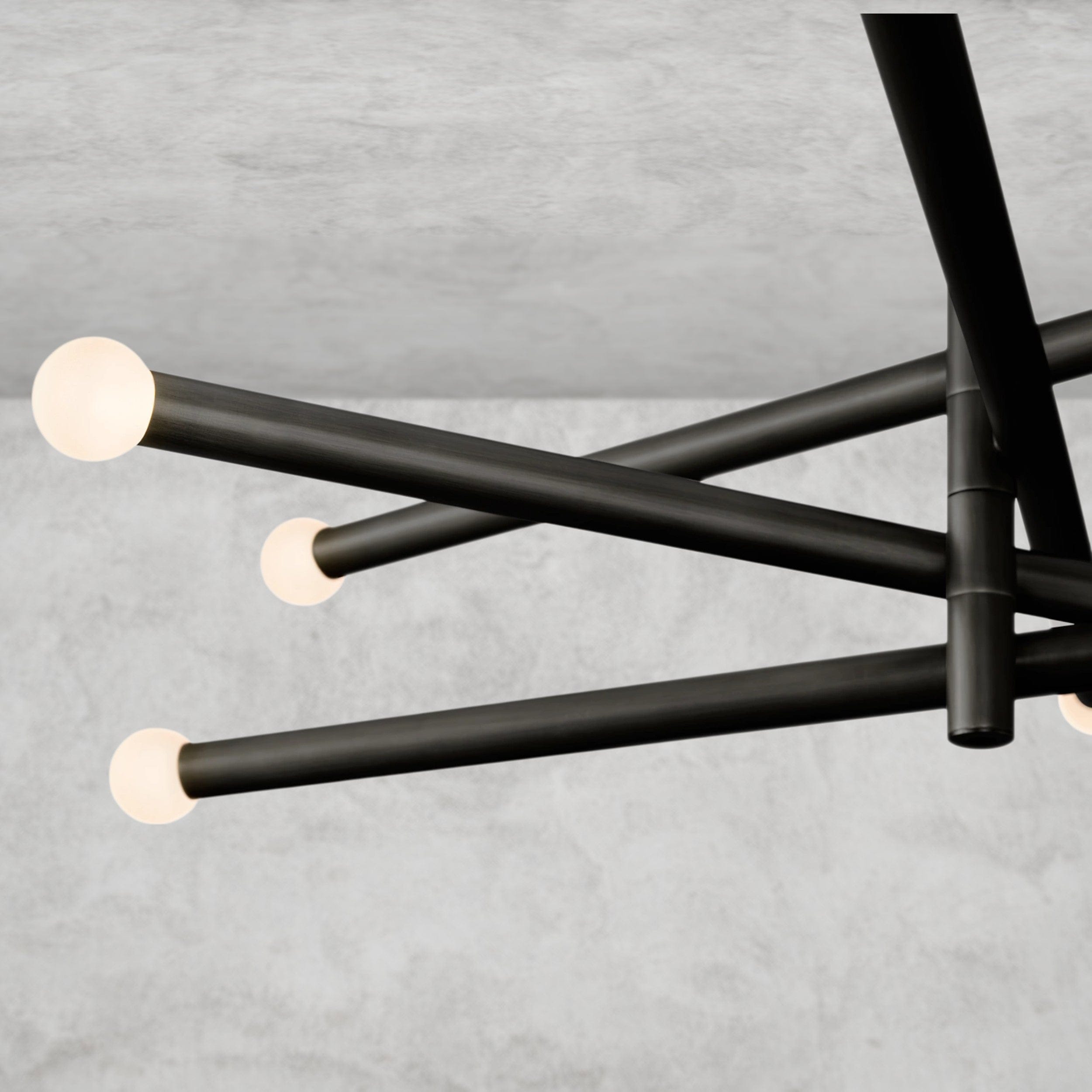 Rousseau 8-Light Mobile Etched Rod Chandelier 65