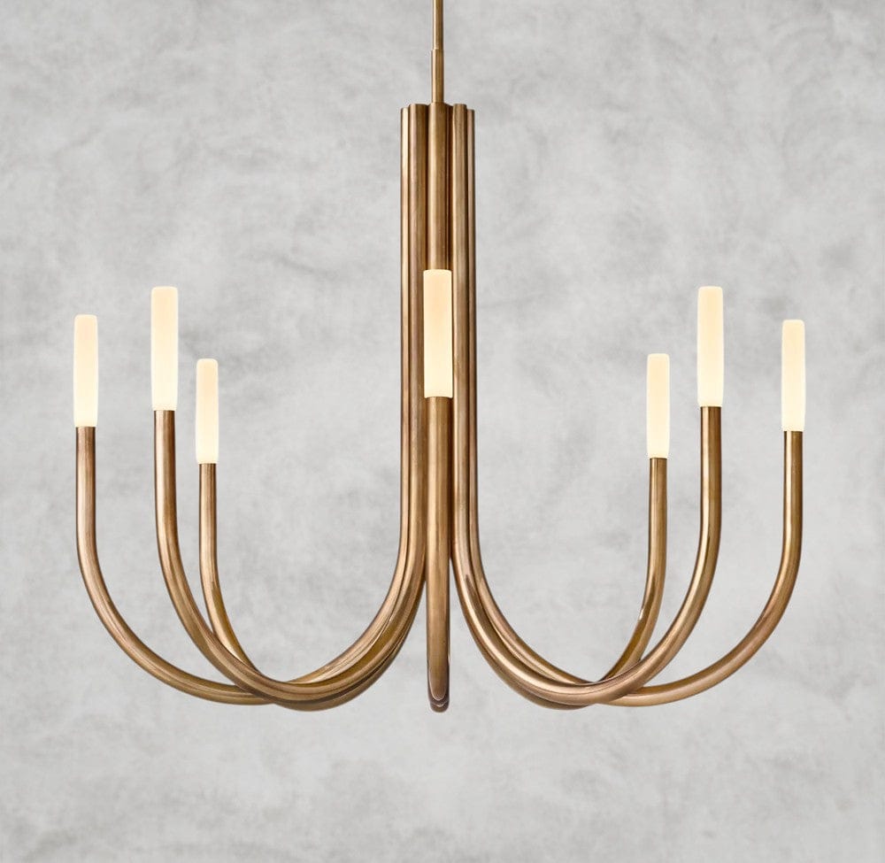 38" / Brass Rousseau Round Chandelier 38", 50"