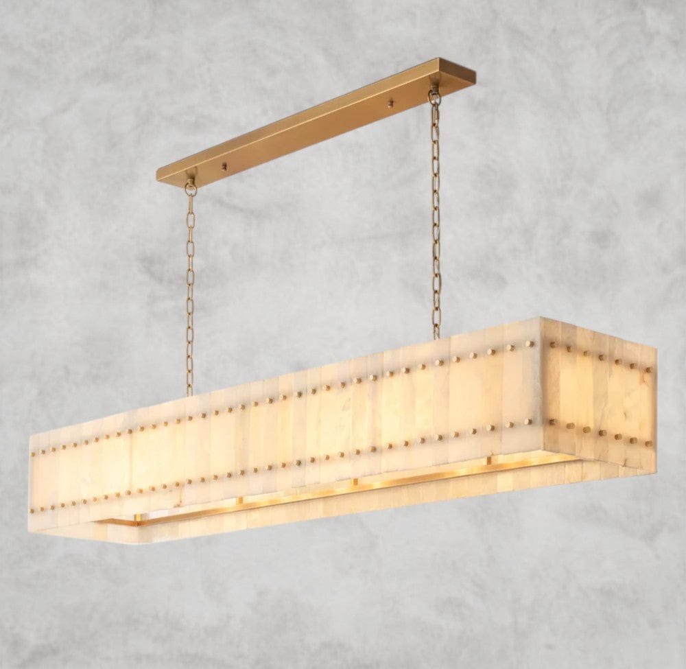 San Marco Alabaster Linear Chandelier 54