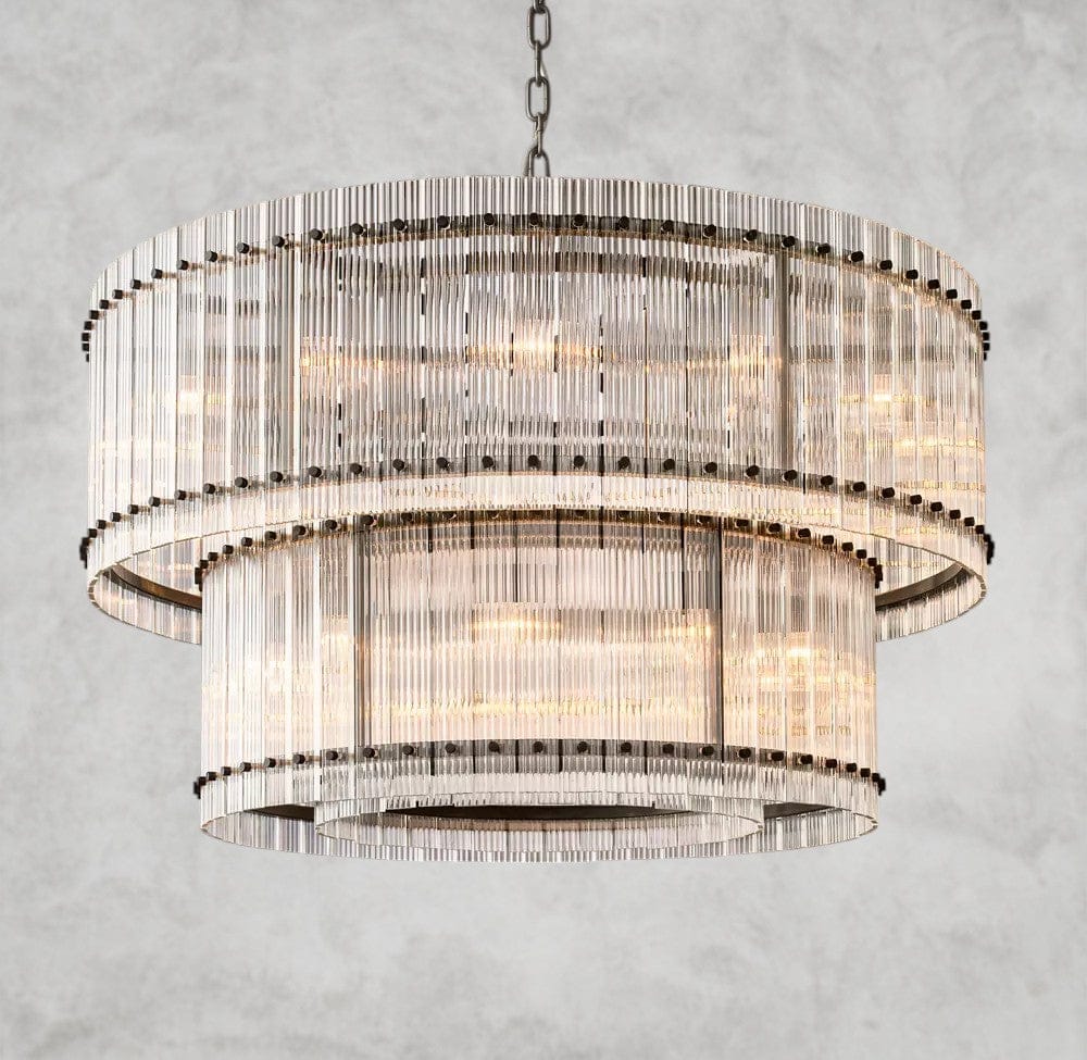 48" / Bronze San Marco Two-Tier Round Chandelier 22", 37", 48", 60"