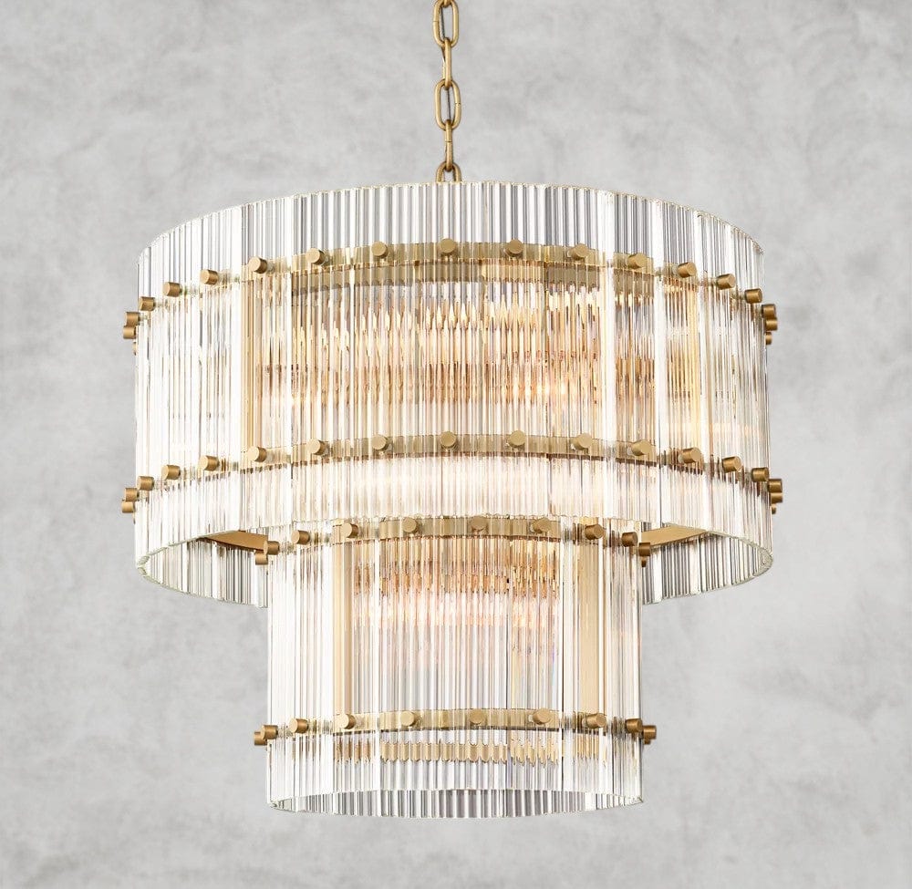 22" / Brass San Marco Two-Tier Round Chandelier 22", 37", 48", 60"