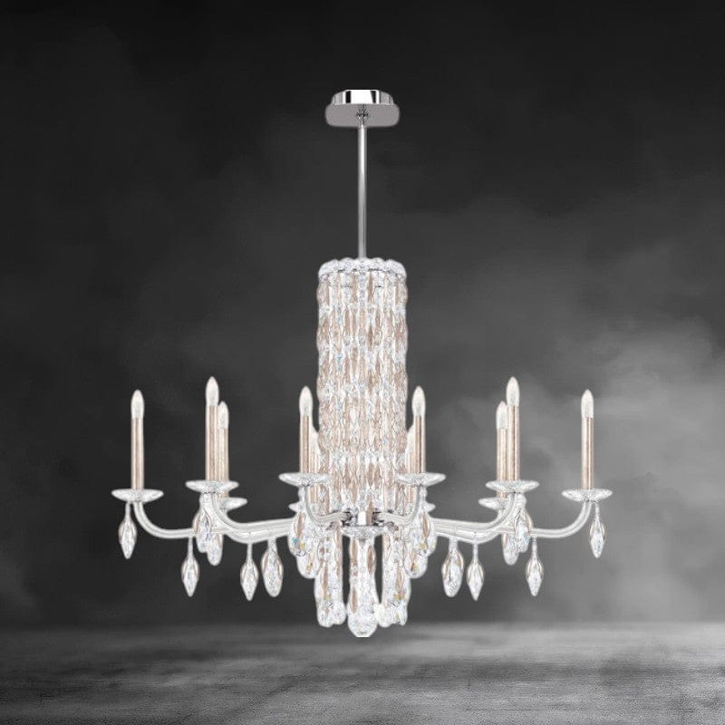 Antique Silver / Crystal Heritage Crystal Siena 10 lights Crystal Chandelier 40