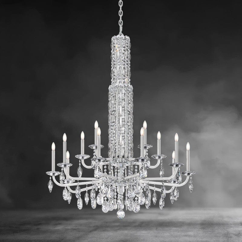 Antique Silver / Crystal Heritage Crystal Siena Crystal Chandelier 41"