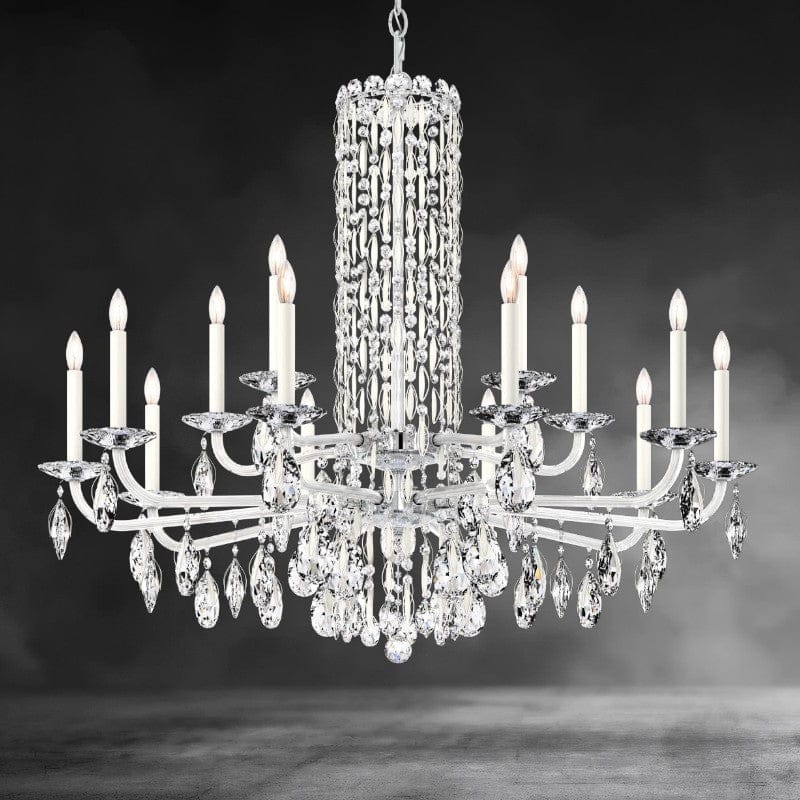 White / Crystal Heritage Crystal Siena Short Column Crystal Chandelier 41