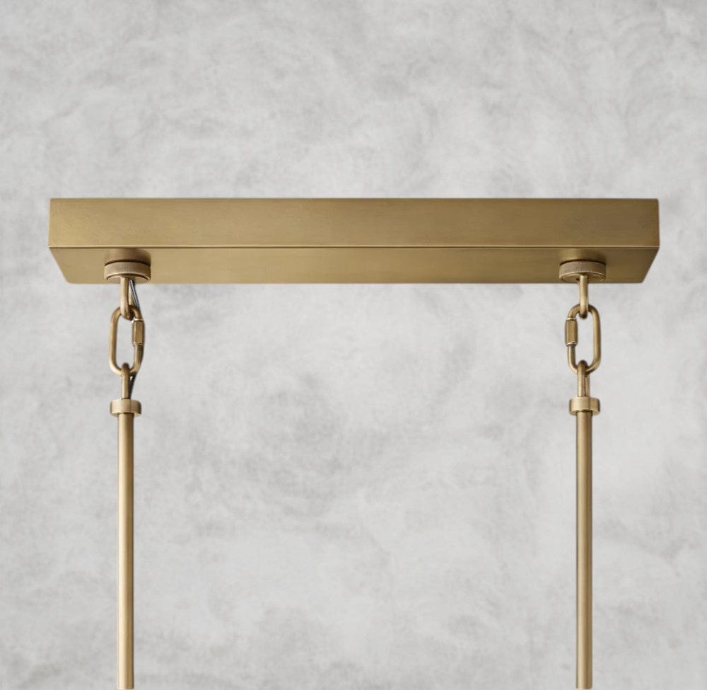 Sirene Smoke Glass Rectangular Chandelier 59