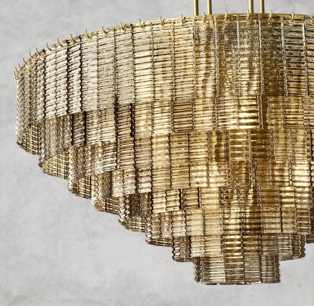 Sirene Smoke Glass Round Chandelier 41