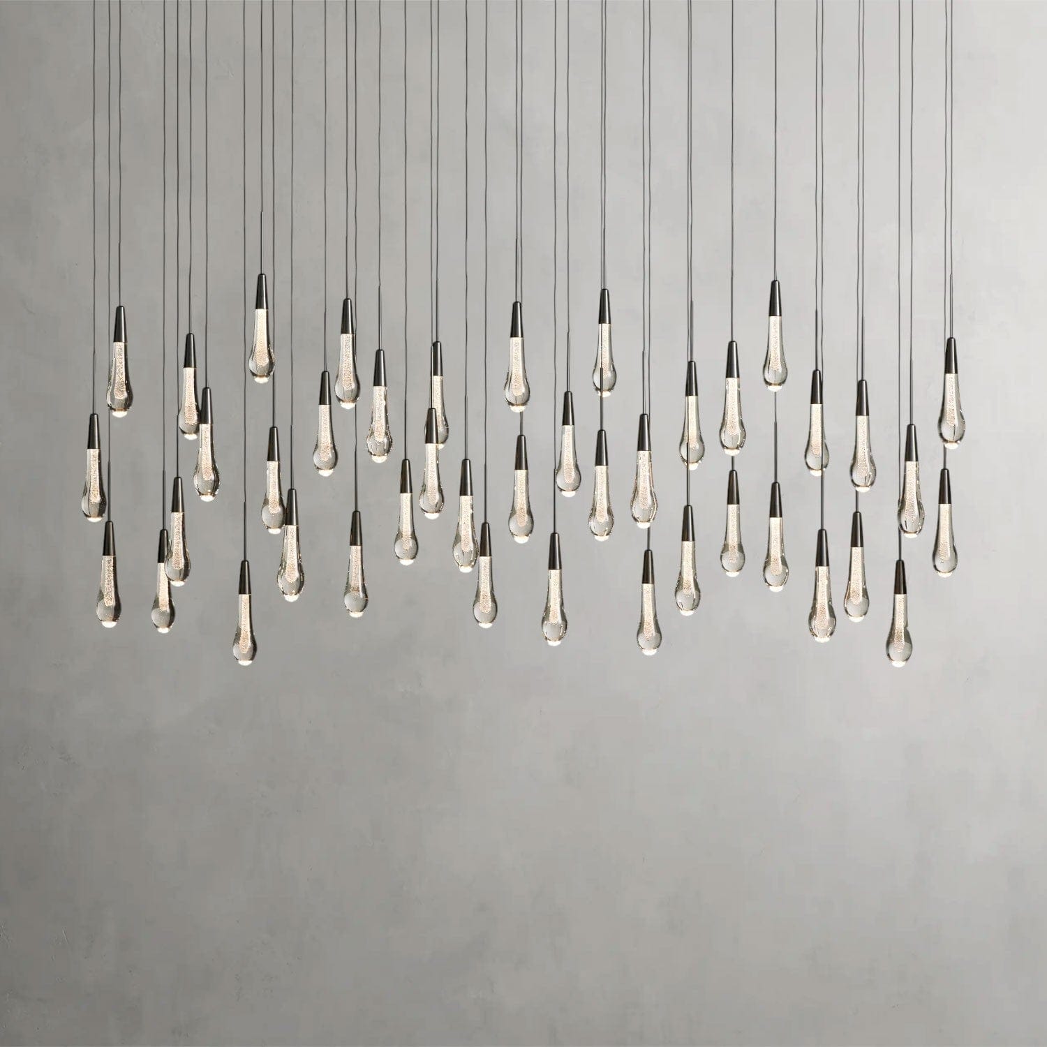 70" / Bronze Soltaire Linear Chandelier 37", 50", 60", 70"
