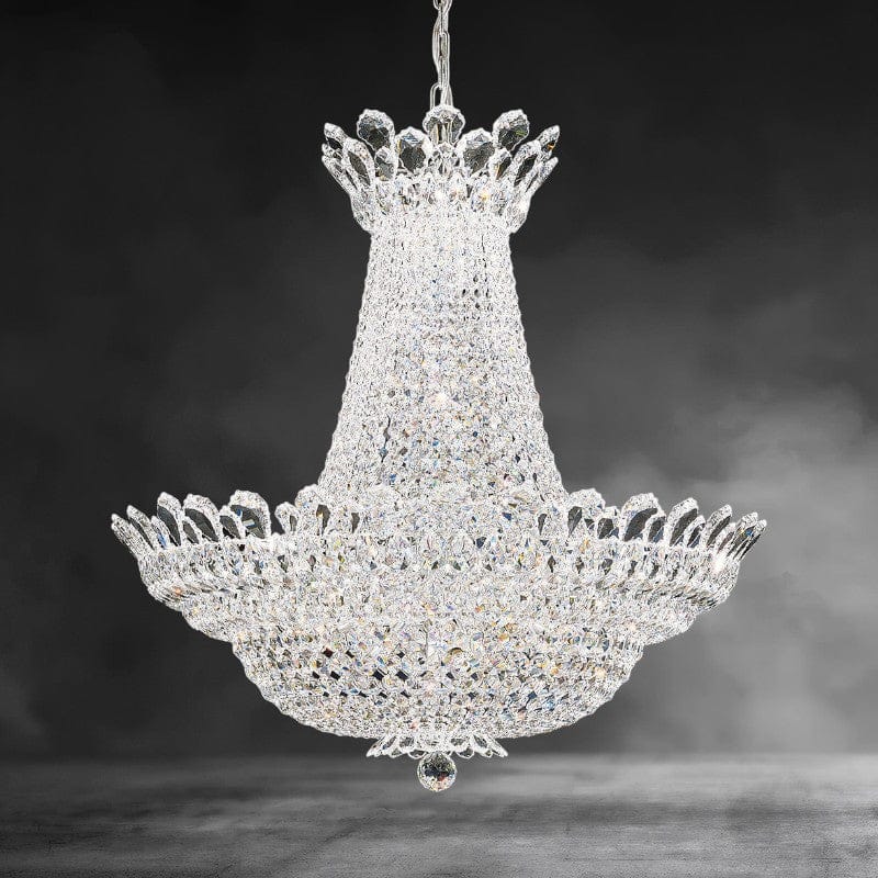 Clear Heritage Crystal Trillane Crystal Chandelier 33"