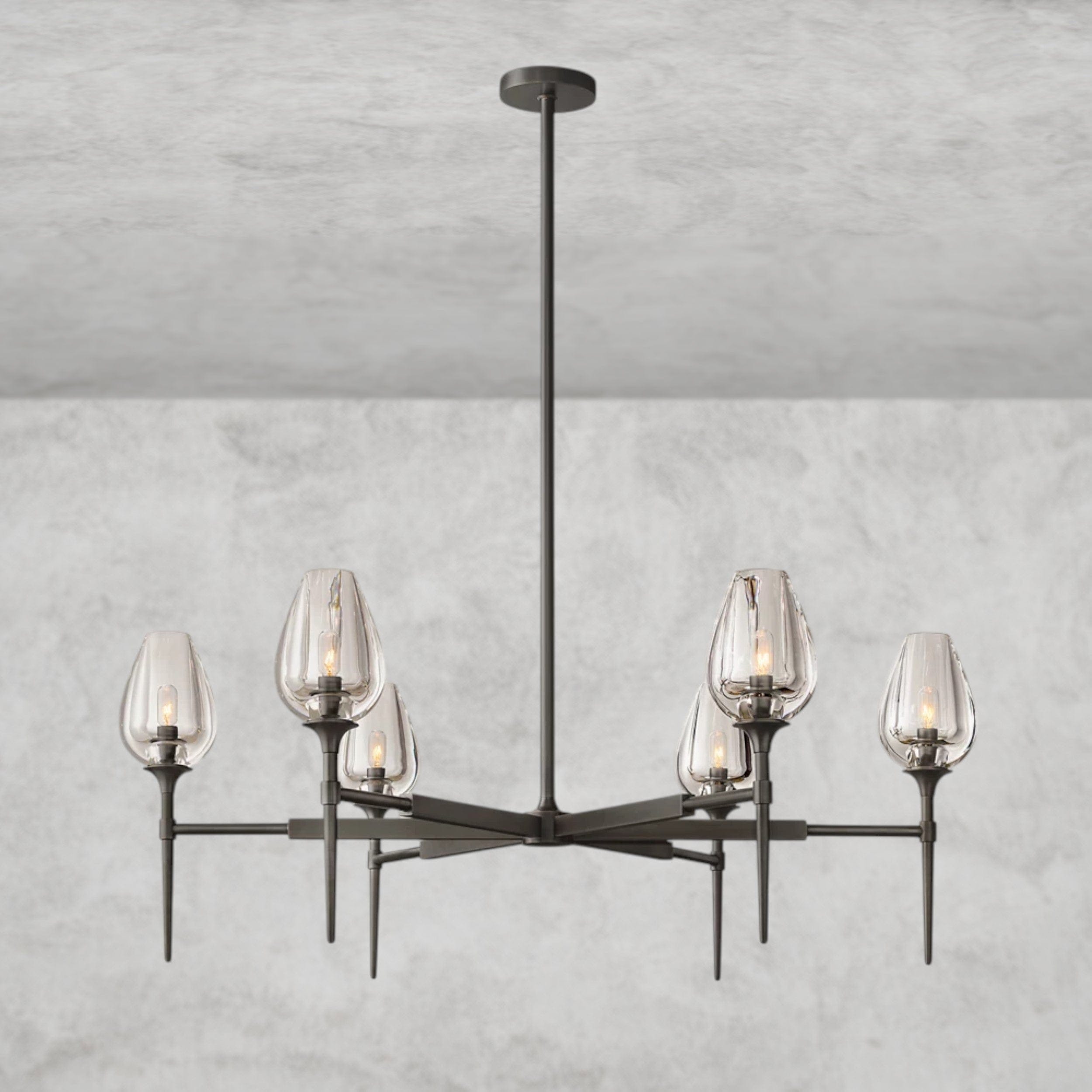 42" / Bronze TULIP ROUND CHANDELIER 27", 42", 54"