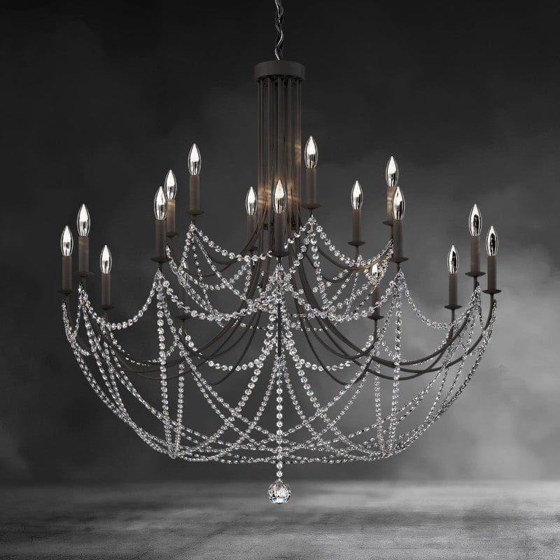 Black Verdan Half Circle Chandelier 43