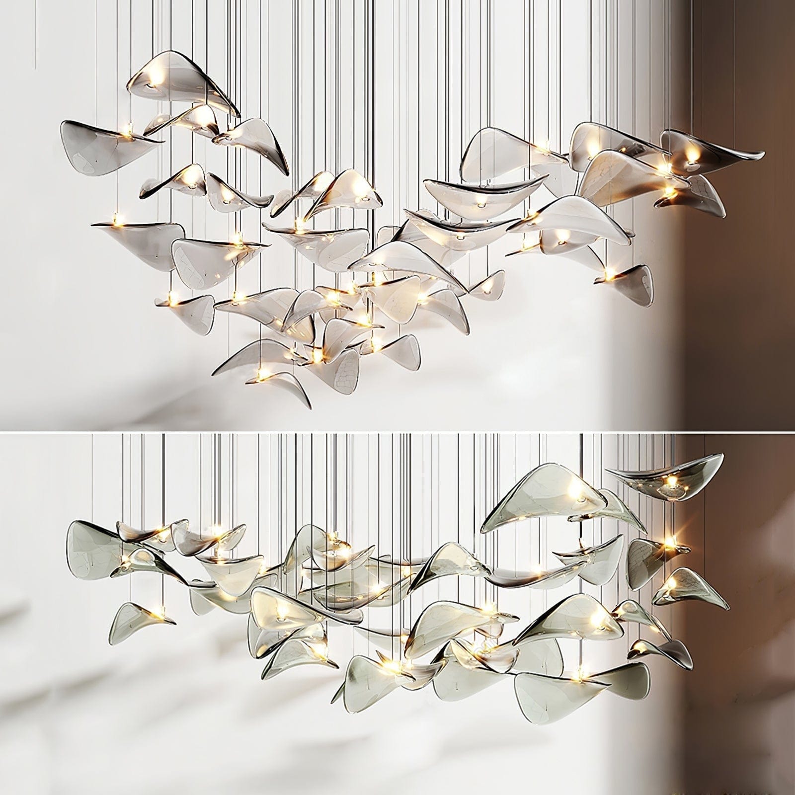 Wave Floating Leaf Chandelier