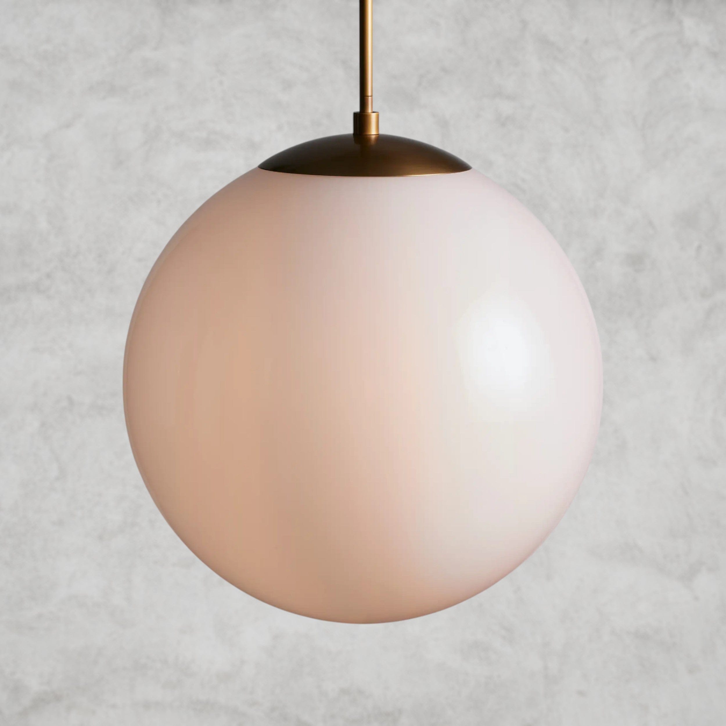 Brass / Milk Wescott XL Globe Pendant with Rod