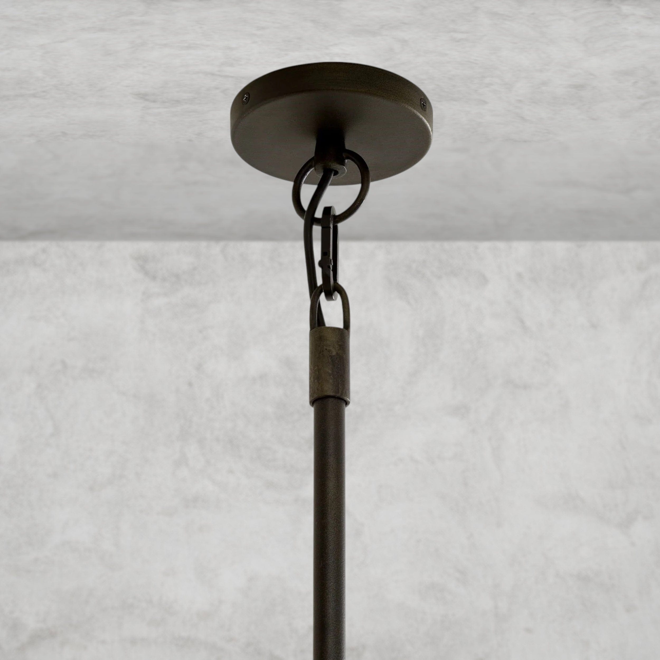 Windham Alabaster One-Tile Round Chandelier