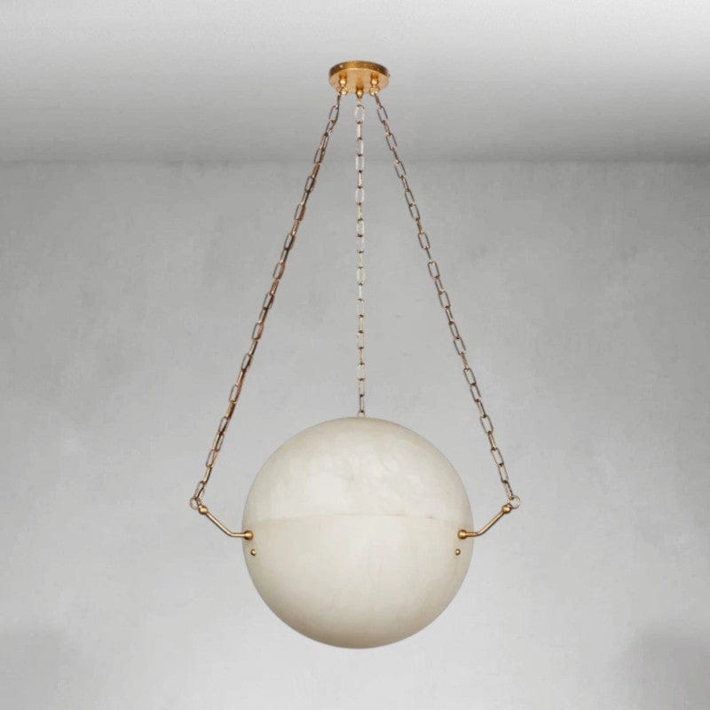 Small-10" D / Brass Zenobia Alabaster Kitchen Pendant Light