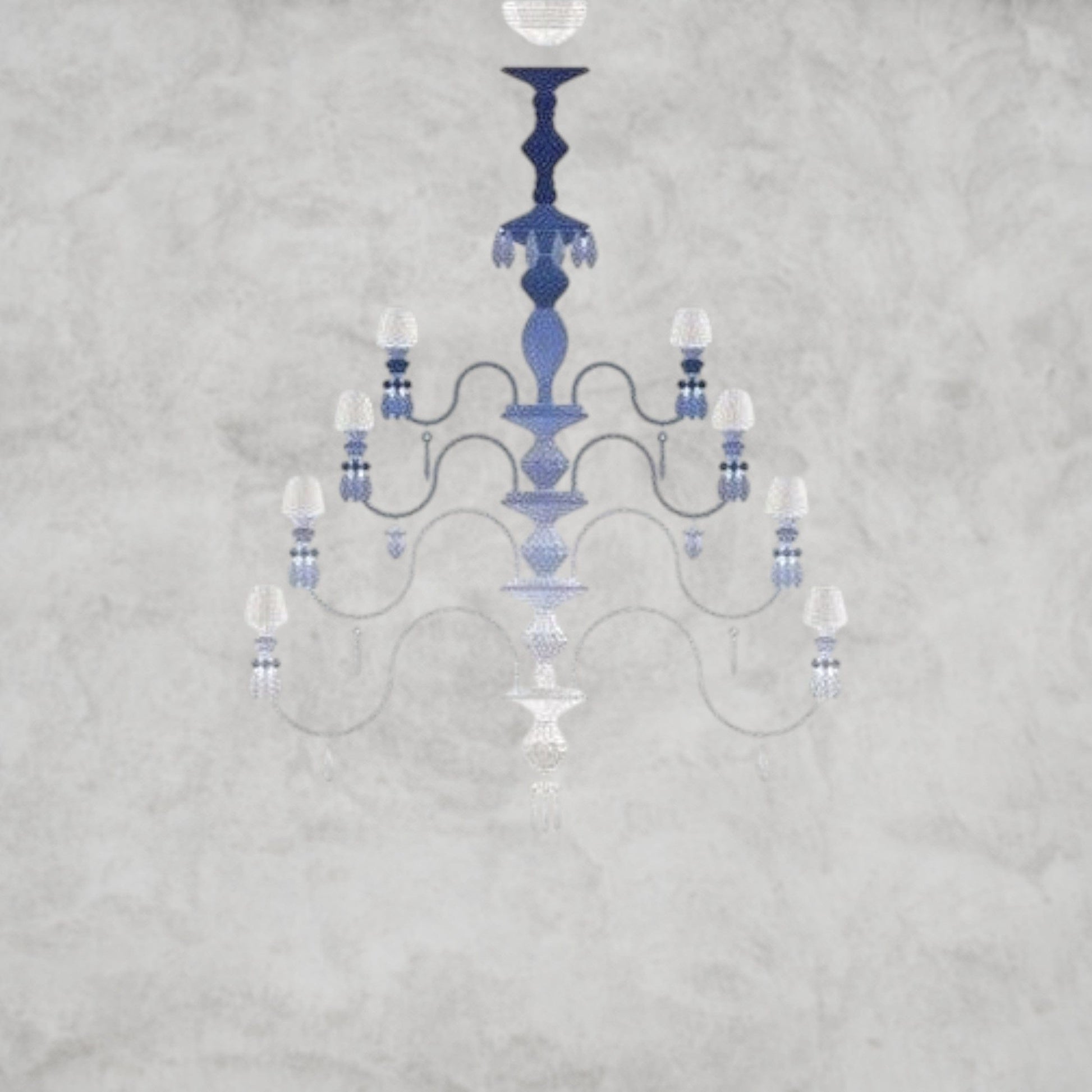 Blue Zylorium Belle De Nuit Chandelier
